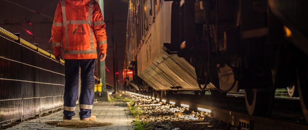 Rail Light Man Walking